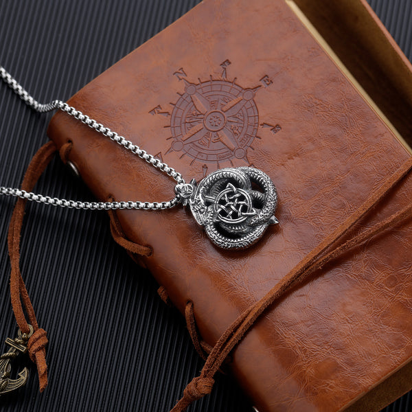 Men's Fashion Snake Pendant Necklace-Mens Pendant Necklace-SunnyHouse Jewelry