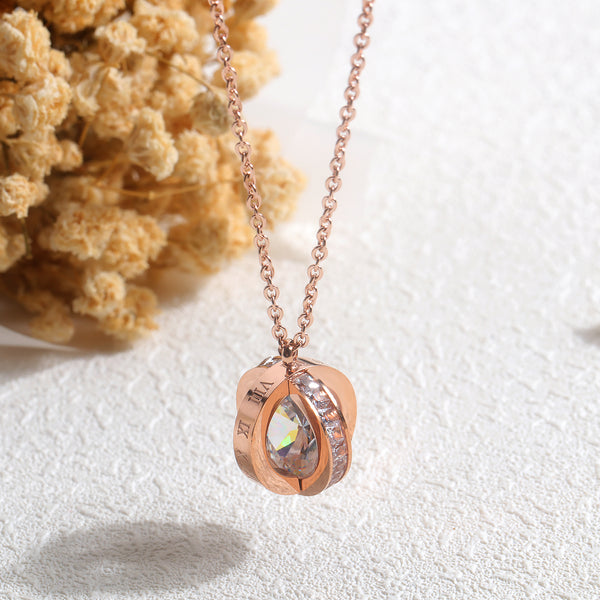 Women's Fashion Big Diamond Pendant Necklace-Womens Pendant Necklace-SunnyHouse Jewelry