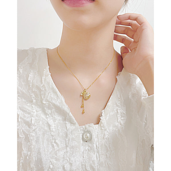 Women's Fashion Gold Pocket Pendant Necklace-Womens Pendant Necklace-SunnyHouse Jewelry