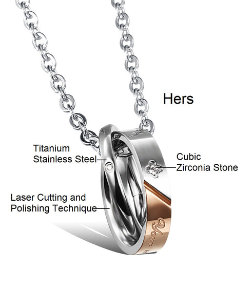 His & Hers Matching Set Your Smile Makes Me Happy Couple Necklace Couple Jewelry Set-Couple Necklace-SunnyHouse Jewelry