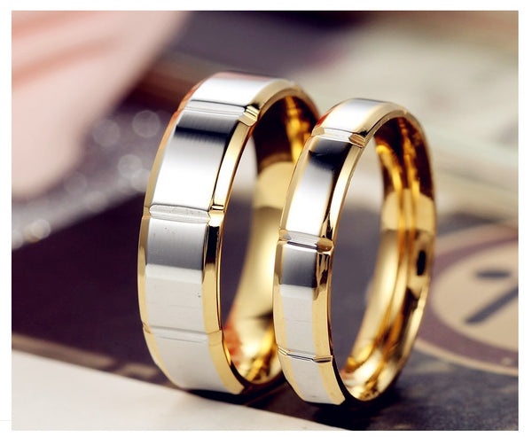 His & Hers Matching Set Simple Style Couple Rings, Wedding Band Set, Valentine, Anniversary, Wedding, Promise, Engagement Ring-Couple Rings-SunnyHouse Jewelry