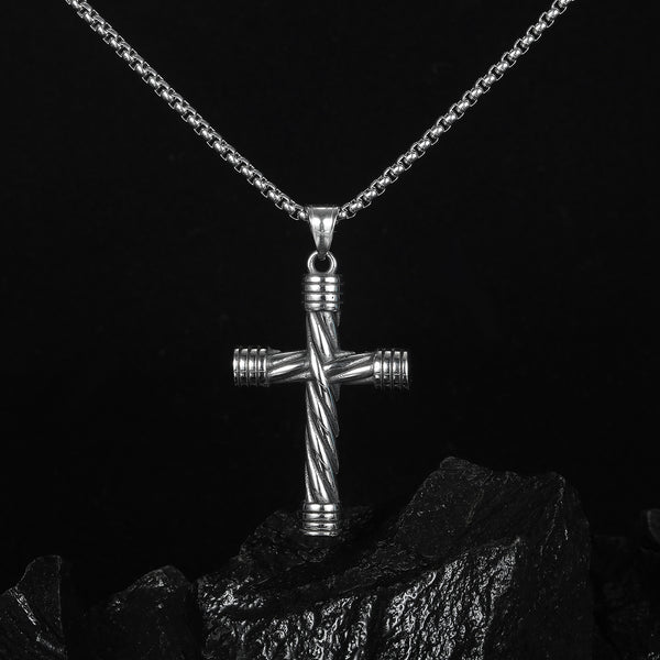 Men's Fashion Rope Cross Pendant Necklace-Mens Pendant Necklace-SunnyHouse Jewelry