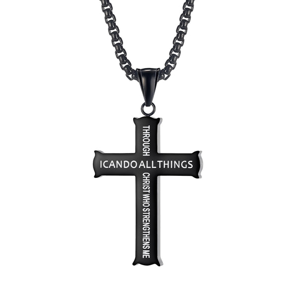 Men's Fashion I can do all things Pendant Necklace-Mens Pendant Necklace-SunnyHouse Jewelry