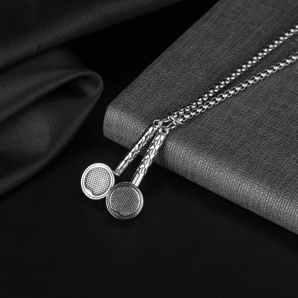 Men's Fashion Hip Hop Earphone Pendant Necklace-Mens Pendant Necklace-SunnyHouse Jewelry