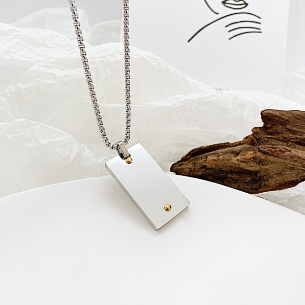 Men's Fashion Custom Tag Pendant Necklace-Mens Pendant Necklace-SunnyHouse Jewelry