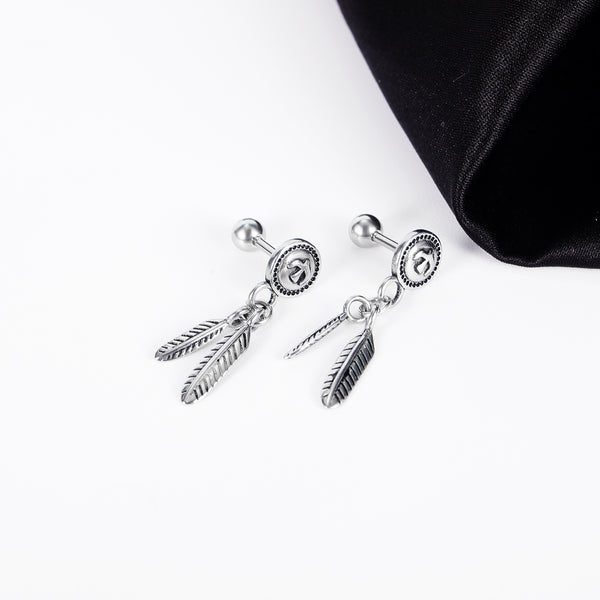 Women's Fashion Feather Earrings-Womens Earrings-SunnyHouse Jewelry