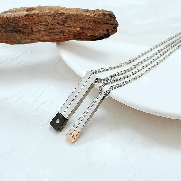 His & Hers Matching Set Simple Love Ins Couple Necklace Couple Jewelry Set-Couple Necklace-SunnyHouse Jewelry