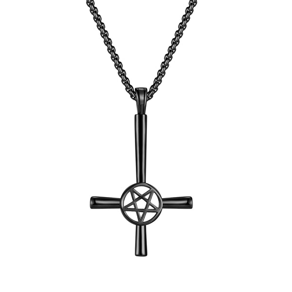 Men's Fashion Star Cross Hip Hop Pendant Necklace-Mens Pendant Necklace-SunnyHouse Jewelry
