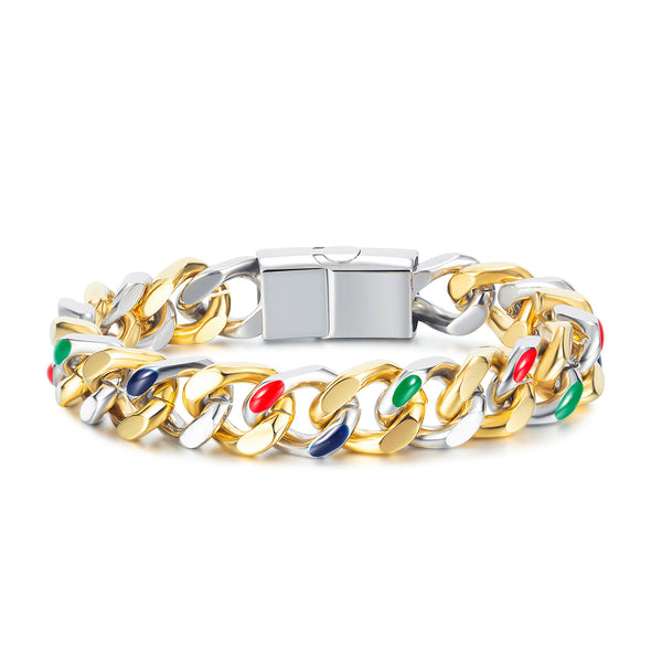 Men's Fashion Cuba Hip Hop Bracelet-Mens Bracelet-SunnyHouse Jewelry