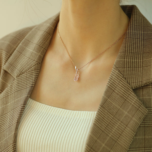 Women's Fashion Blinking Spoon and Fork Pendant Necklace-Womens Pendant Necklace-SunnyHouse Jewelry