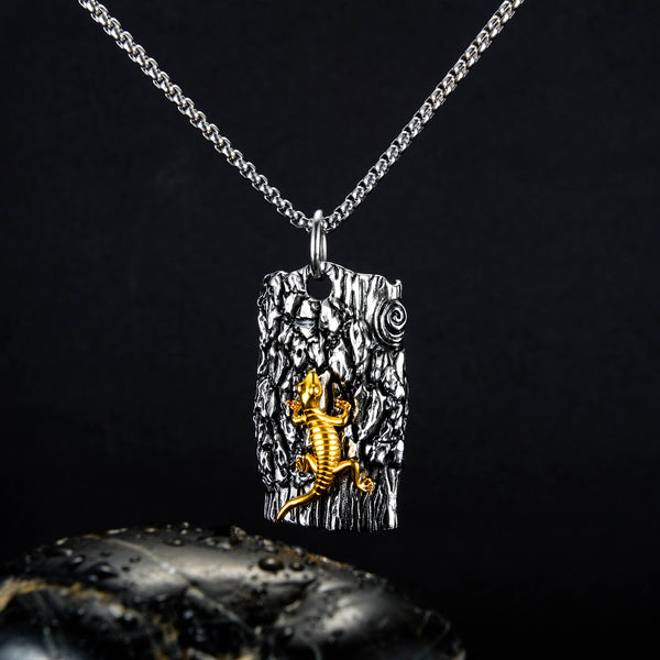 Men's Fashion Gecko Tag Pendant Necklace-Mens Pendant Necklace-SunnyHouse Jewelry