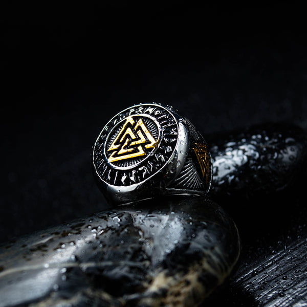Men's Fashion Viking Triangle Hip Hop Ring-Mens Ring-SunnyHouse Jewelry