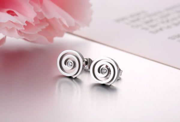 Women's Fashion Whirl Earrings-Womens Earrings-SunnyHouse Jewelry