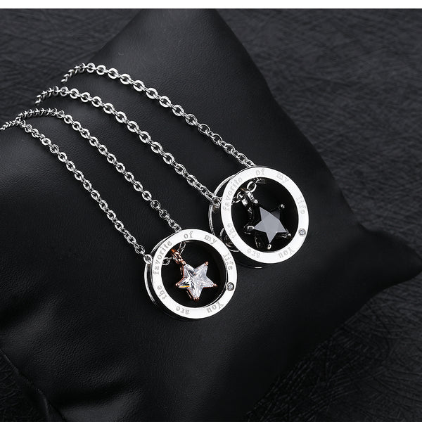 His & Hers Matching Set Lucky Star Couple Necklace Couple Jewelry Set-Couple Necklace-SunnyHouse Jewelry