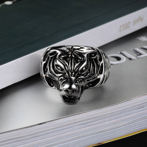 Men's Fashion Tiger Hip Hop Ring-Mens Ring-SunnyHouse Jewelry