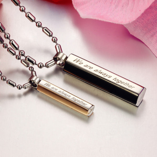 His & Hers Matching Set We Are Always Together Couple Necklace Couple Jewelry Set-Couple Necklace-SunnyHouse Jewelry