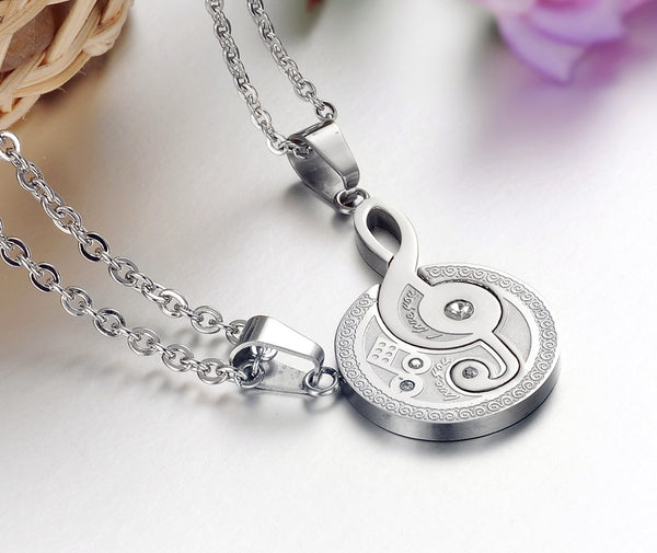 His & Hers Matching Set Stradivarius Style Couple Necklace Couple Jewelry Set-Couple Necklace-SunnyHouse Jewelry