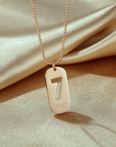 Women's Fashion Lucky 7 Pendant Necklace-Womens Pendant Necklace-SunnyHouse Jewelry