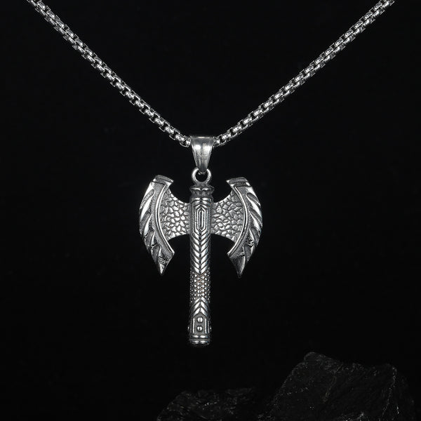Men's Fashion Ax Cross Pendant Necklace-Mens Pendant Necklace-SunnyHouse Jewelry
