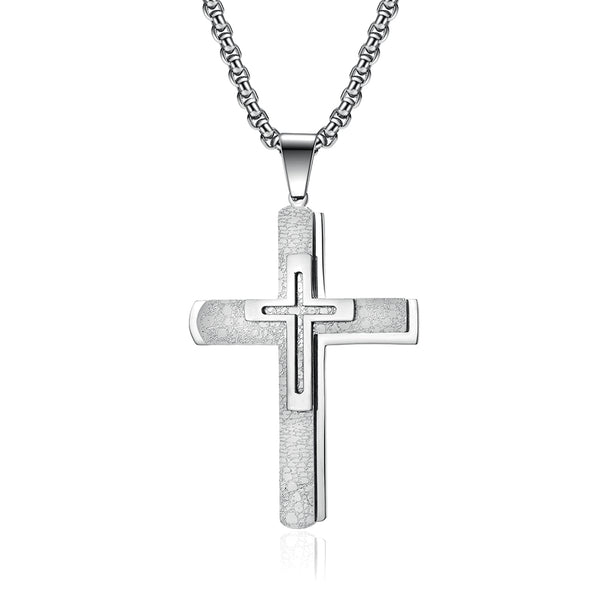 Men's Fashion Simple Cross Pendant Necklace-Mens Pendant Necklace-SunnyHouse Jewelry