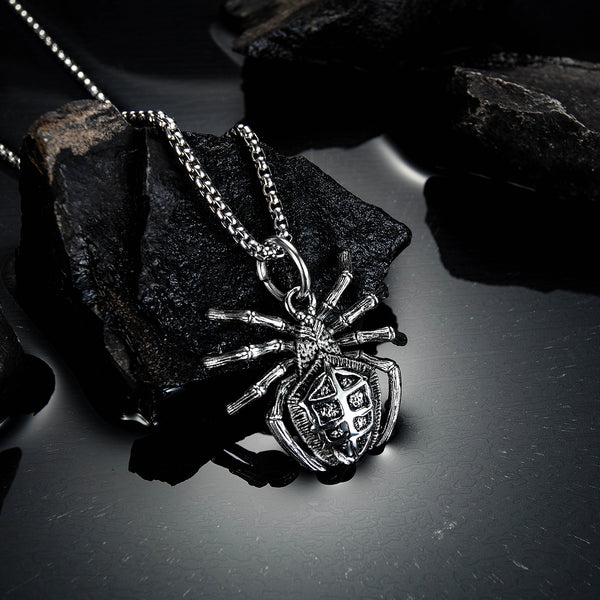 Men's Fashion Spider Pendant Necklace-Mens Pendant Necklace-SunnyHouse Jewelry