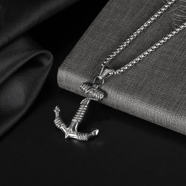 Men's Fashion Ancient Anchor Pendant Necklace-Mens Pendant Necklace-SunnyHouse Jewelry