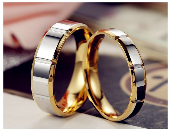 His & Hers Matching Set Simple Style Couple Rings, Wedding Band Set, Valentine, Anniversary, Wedding, Promise, Engagement Ring-Couple Rings-SunnyHouse Jewelry
