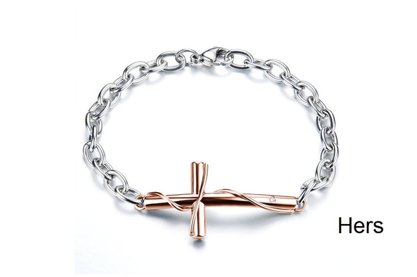 His & Hers Matching Set Lingering Love Couple Bracelets, Valentine, Anniversary, Wedding, Promise, Engagement Gift-Couple Bracelets-SunnyHouse Jewelry