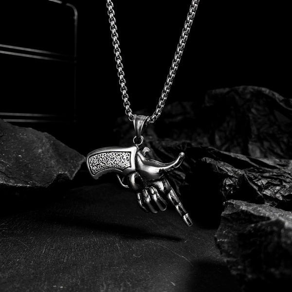 Men's Fashion Hip Hop Pistol Pendant Necklace-Mens Pendant Necklace-SunnyHouse Jewelry