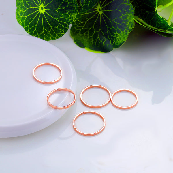 Women's Fashion Rose Gold Thin Ring-Womens Ring-SunnyHouse Jewelry