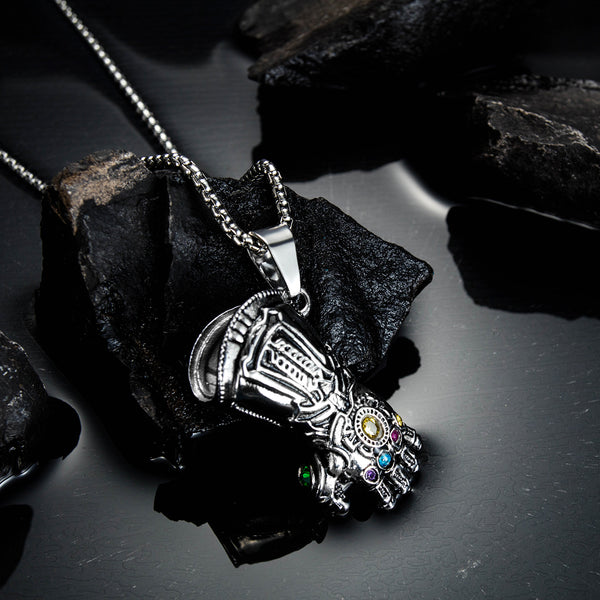 Men's Fashion Robot Glove Pendant Necklace-Mens Pendant Necklace-SunnyHouse Jewelry