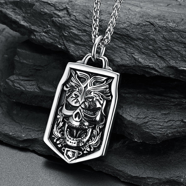 Men's Fashion Men's Gothic Fan Pendant Necklace-Mens Pendant Necklace-SunnyHouse Jewelry