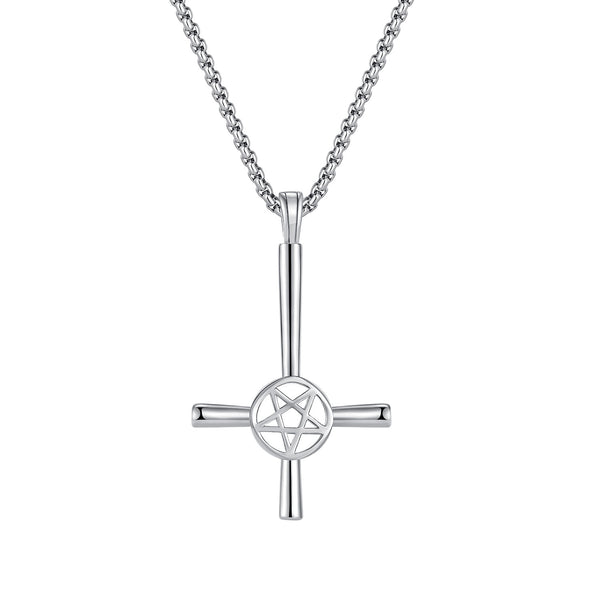 Men's Fashion Star Cross Hip Hop Pendant Necklace-Mens Pendant Necklace-SunnyHouse Jewelry