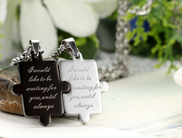 His & Hers Matching Set Be Waiting for You Couple Necklace Couple Jewelry Set-Couple Necklace-SunnyHouse Jewelry