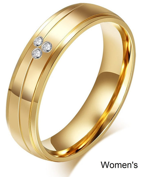 His & Hers Matching Set Endless Love Style Couple Rings, Wedding Band Set, Valentine, Anniversary, Wedding, Promise, Engagement Ring-Couple Rings-SunnyHouse Jewelry