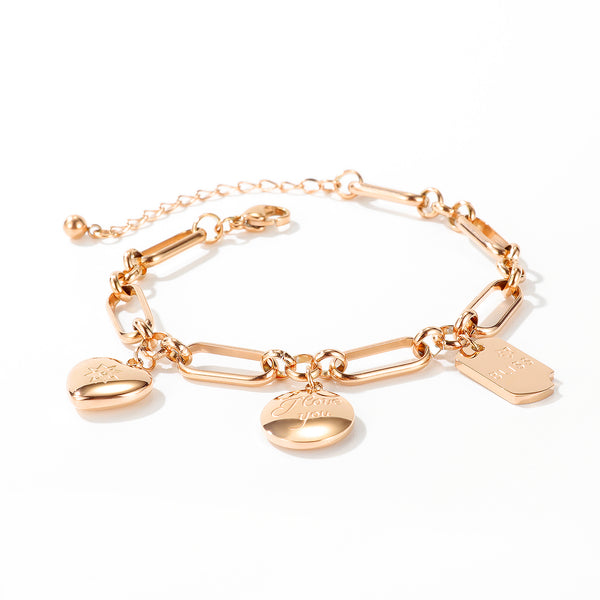 Women's Fashion I Love You Bracelet-Womens Bracelet-SunnyHouse Jewelry