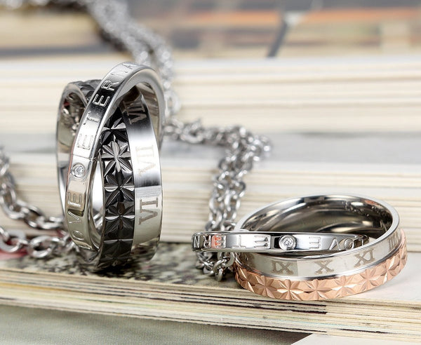 His & Hers Matching Set Eternal Love Couple Necklace Couple Jewelry Set-Couple Necklace-SunnyHouse Jewelry