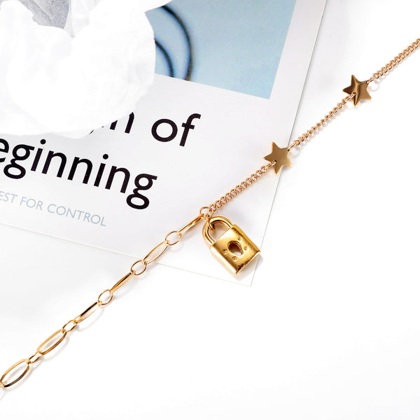 Women's Fashion Lucky Lock Pendant Necklace-Womens Pendant Necklace-SunnyHouse Jewelry