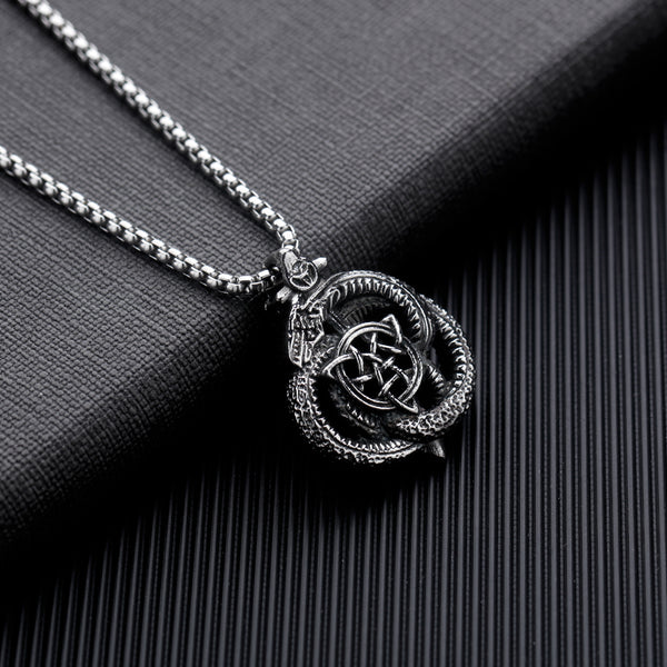 Men's Fashion Snake Pendant Necklace-Mens Pendant Necklace-SunnyHouse Jewelry