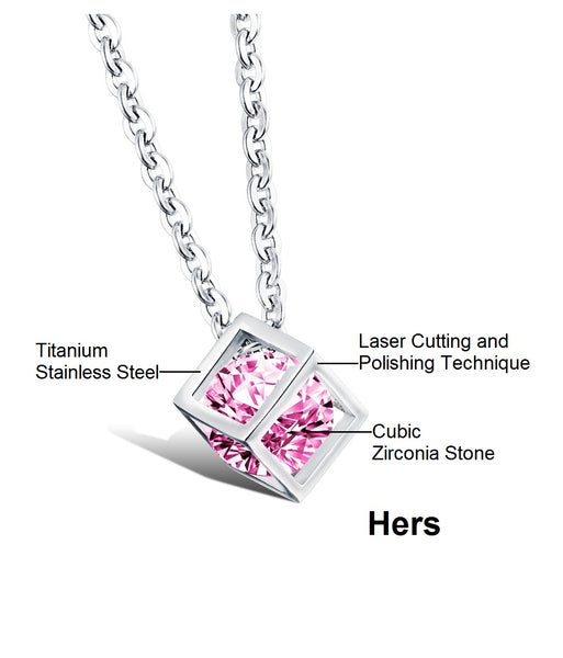His & Hers Matching Set We Are Diamonds Couple Necklace Couple Jewelry Set-Couple Necklace-SunnyHouse Jewelry