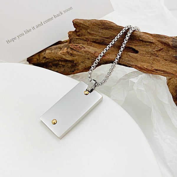 Men's Fashion Custom Tag Pendant Necklace-Mens Pendant Necklace-SunnyHouse Jewelry