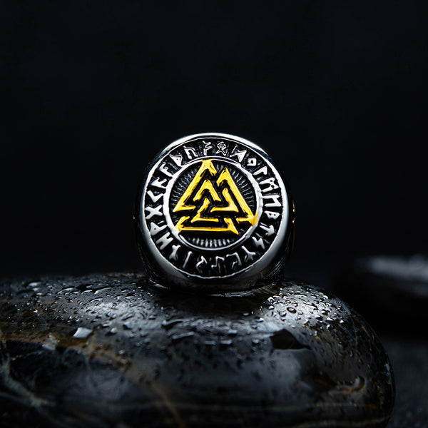 Men's Fashion Viking Triangle Hip Hop Ring-Mens Ring-SunnyHouse Jewelry