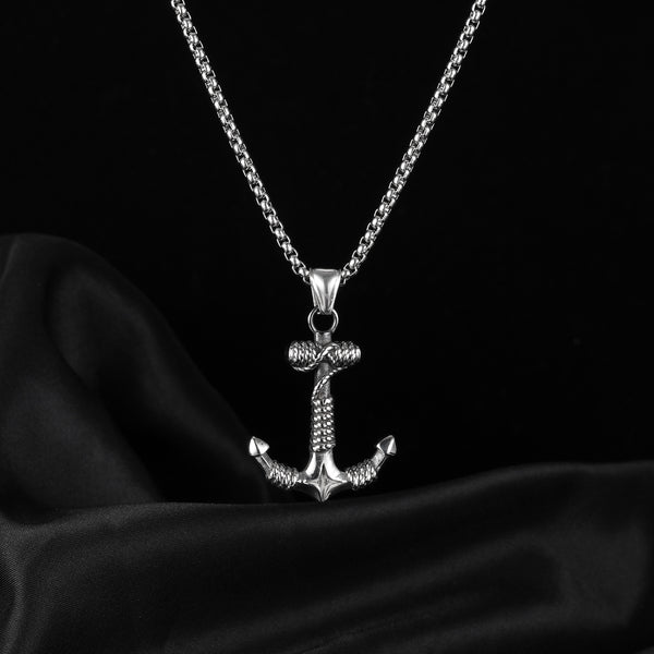 Men's Fashion Ancient Anchor Pendant Necklace-Mens Pendant Necklace-SunnyHouse Jewelry