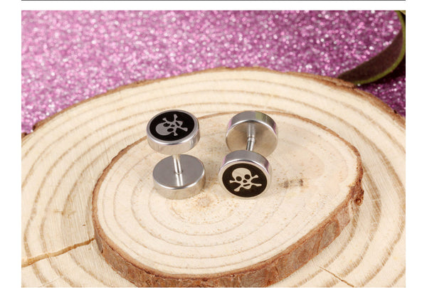 Women's Fashion Skull Hip Hop Earrings-Womens Earrings-SunnyHouse Jewelry