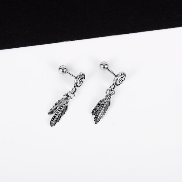Women's Fashion Feather Earrings-Womens Earrings-SunnyHouse Jewelry