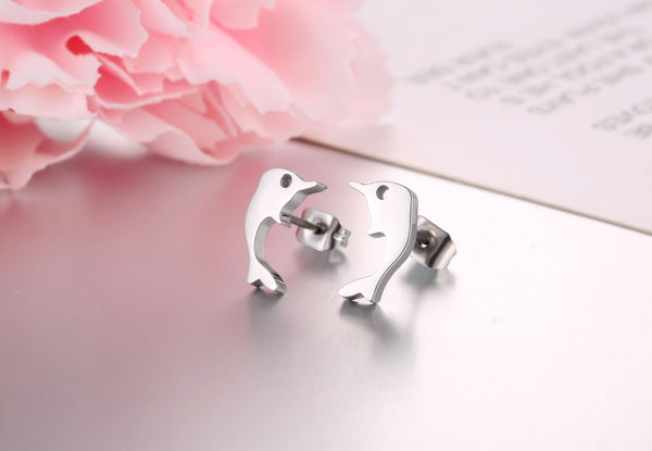 Women's Fashion Dolphin Earrings-Womens Earrings-SunnyHouse Jewelry