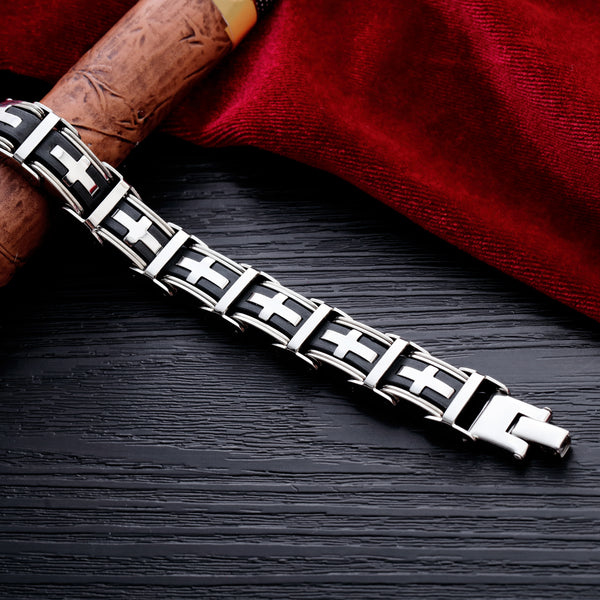 Men's Fashion Cross Bracelet-Mens Bracelet-SunnyHouse Jewelry