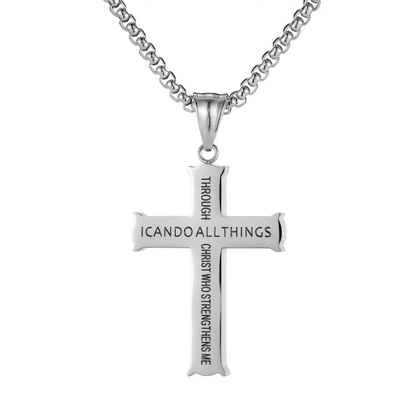 Men's Fashion I can do all things Pendant Necklace-Mens Pendant Necklace-SunnyHouse Jewelry