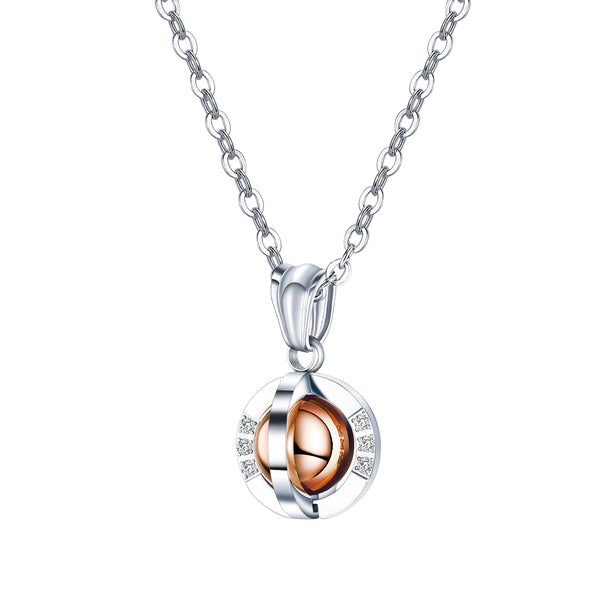 His & Hers Matching Set Rotatable Ball Tag Pendant Necklace Couple Jewelry Set-Couple Necklace-SunnyHouse Jewelry