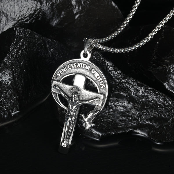 Men's Fashion Veni Creator Spiritus Pendant Necklace-Mens Pendant Necklace-SunnyHouse Jewelry